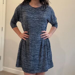 Aritzia Wilfred Free Tunic Oversized T-Shirt Dress XS - Blue Marl